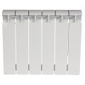 Радиатор биметаллический STOUT ALPHA 350 6 секций боковое подключение (белый RAL 9016), SRB-2310-035006
