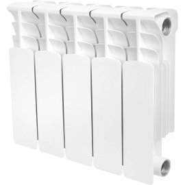 Радиатор биметаллический STOUT Space 350 5 секций боковое подключение RAL9016