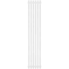 Стальной трубчатый радиатор STOUT TUBE QUADRO 6 секций нижнее правое подключение QV40-1750-6 R RAL1T104S9016 (белый муар), STQV4017506RRAL1T104S9016
