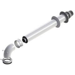 DeDietrich Горизонтальное коаксиальное окончание диам. 60/100 мм, дл. 800 мм, PPS/оцинкованная сталь