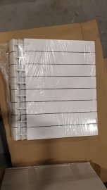 Уцененный товар (нарушена упаковка, трещина на ламели крайней секции): Радиатор биметаллический Global STYLE PLUS 500 8 секций боковое подключение (белый RAL 9010), STP05001008