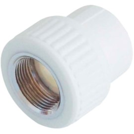 Муфта разъемная Kalde 20х3/4 с внутренней резьбой серии ЕСО для полипропиленовых труб под сварку (цвет белый), 3272-tuf-200c00