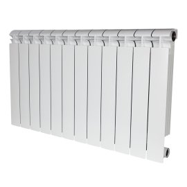 Радиатор биметаллический STOUT ALPHA 500 12 секций боковое подключение (белый RAL 9016), SRB-2310-050012