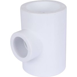 Тройник переходной Политэк 40х25х40 для полипропиленовых труб под сварку (цвет белый), 9300402540
