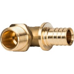 Угольник-переходник STOUT с наружной резьбой 25xR 3/4 для труб из сшитого полиэтилена аксиальный, SFA-0005-002534