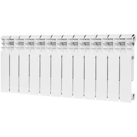 Радиатор биметаллический ROMMER Profi BM 350 12 секций боковое подключение (BI350-80-80-130) (RAL9016), RBM-1210-035012