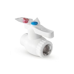 Кран шаровой PPR внутренняя резьба 20х1/2,  белый, RTP