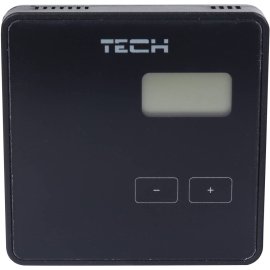 Беспроводной двухпозиционный комнатный терморегулятор (черный) TECH R-8b, WG.11.0531