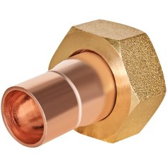 Переход JINTIAN ВП-ВР 15x3/4 с накидной гайкой из меди под пайку, JT-153591534