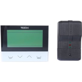 Беcпроводной комнатный двухпозиционный терморегулятор, черный TECH (нагрузка 1A/230В/AC), ST-292 v 2