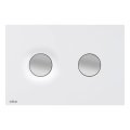 Кнопка управления AlcaPlast для скрытых систем инсталляции белый-хром матовый, M1976-2