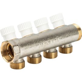 4-х ходовой коллектор LUXOR с перекрывающими кранами CP 454 (G1xG3/4 EK)