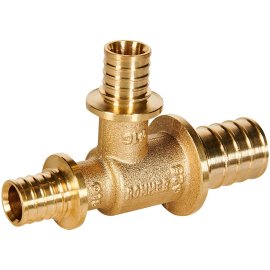 Тройник переходной ROMMER 25x16x16 для труб из сшитого полиэтилена аксиальный, RFA-0014-251616