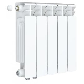 Радиатор биметаллический RIFAR BASE VENTIL 350 BVL 5 секций нижнее левое подключение (белый RAL 9016), 1RB35.VL-5