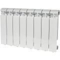 Радиатор алюминиевый STOUT ALPHA 350 8 секций боковое подключение (белый RAL 9016), SRA-2310-035008