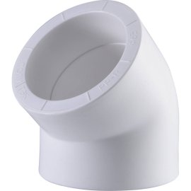 Угольник Политэк d=63 45* для полипропиленовых труб под сварку (цвет белый), 9400006345