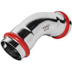 Угольник ROMMER 45°-ВПр, 42, из нержавеющей стали прессовой