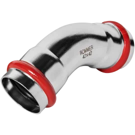 Угольник ROMMER 45°-ВПр, 42, из нержавеющей стали прессовой