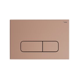 Панель смыва РЕХАУ NOVA ELLIPSE 001 с овальными клавишами, пластик, розовое золото, матовый, 19102161001