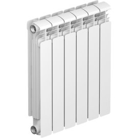 Радиатор алюминиевый RIFAR ALUM 500 6 секции боковое подключение (белый RAL 9016), 2RAl50-6