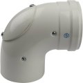 *SCA-8610-010090 STOUT Элемент дымохода конденсац. угол 90° DN60/100 м/п с инспекционным окном PP-FE, SCA-8610-010090