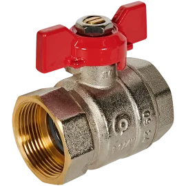 Кран шарово ROMMER ВР/ВР, ручка бабочка 1 1/4