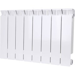 Радиатор биметаллический STOUT STYLE 350 8 секций боковое подключение (белый RAL 9010)