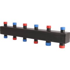 Стальной распределительный коллектор ROMMER RDG-0016 3(5) отопительных контура 1х1 1/4 RDG-0016-004035