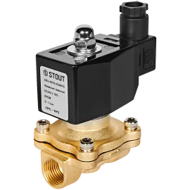 Клапан соленоидный (электромагнитный) STOUT прямого действия НЗ 24В G1/2 SSV-0010-024015