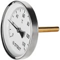 SIM-1001-107515 STOUT Термометр биметаллический осевой с погружной гильзой. Корпус Dn 100 мм, гильза 75 мм 1/2 , 0...120°С