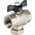 Кран шаровой STOUT с фильтром 3/4 (ручка-бабочка), SVF 0002 000020