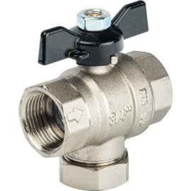 Кран шаровой STOUT с фильтром 3/4 (ручка-бабочка), SVF 0002 000020