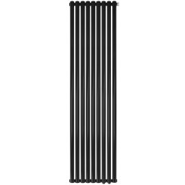 Стальной трубчатый радиатор STOUT TUBE ROUND нижнее правое подключение 9 секций R40 1-1750-9 RT RAL9005, STR40117509RTRAL9005