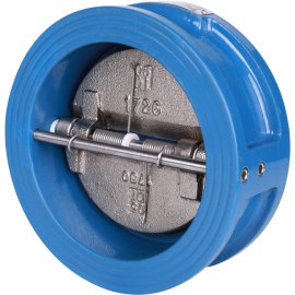 Обратный клапан двухстворчатый Tecofi из чугуна Ду125 Ру16 межфл ст/чуг T=110, CB3448N-EP0125