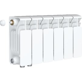 Радиатор биметаллический RIFAR BASE VENTIL 200 BVL 6 секций нижнее левое подключение (белый RAL 9016), 1RB20.VL-6