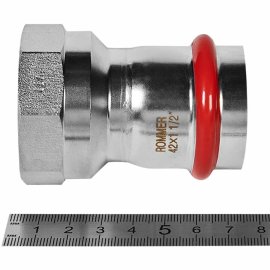 Переходник ROMMER ВПр-ВР, 42х11/2, из нержавеющей стали прессовой, RSS-1022-042112