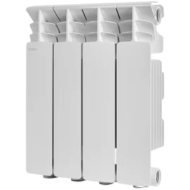 Радиатор алюминиевый STOUT GAMMA 350 4 секции боковое подключение (белый RAL 9010), SRA-3310-035004