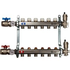 Коллектор из нержавеющей стали в сборе без расходомеров STOUT 6 выходов