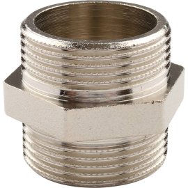 Ниппель HH TIEMME никелированный 1 1/4х1 1/4 для стальных труб резьбовой, 1500207