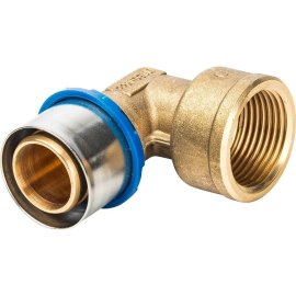 Угольник Prandelli Multyrama 90 с внут.рез. (32х3)х1 профиль H, TH, U для металлопластиковых труб прессовой, 509.04.13.2