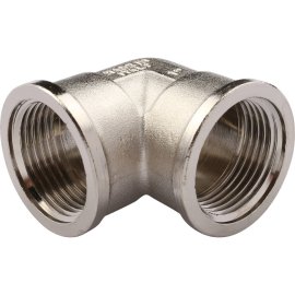 Угольник TIEMME ВВ никелированный 1х1 для стальных труб резьбовой, 1500144