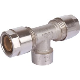 Тройник с внутр.резьбой Prandelli Multyrama (26х3,0х3/4) для металлопластиковых труб винтовой, 103.08.12.6