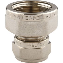 Муфта TIEMME с внутренней резьбой (16х2.0х3/4) для металлопластиковых труб винтовой, 1600035