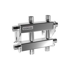 Модульный коллектор GIDRUSS MKSS-40-3DU (до 40 кВт, магистраль G, 3 контура G звездочкой)