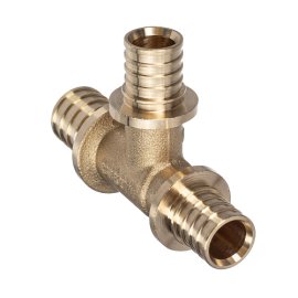 Тройник переходной аксиальный, латунь,16х20х16, желтый, RTP