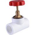 Вентиль Политэк d=32 для полипропиленовых труб под сварку (цвет белый)