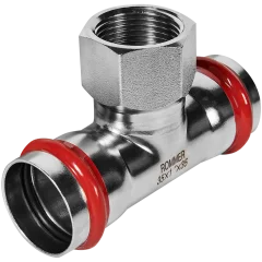 Тройник-переходник-ВР ROMMER 35х1 из нержавеющей стали прессовой