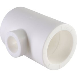 Тройник переходной Политэк 40х20х40 для полипропиленовых труб под сварку (цвет белый), 9300402040