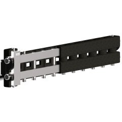Балансировочный коллектор GIDRUSS BMSS-80-5DU.EPP (до 80 кВт, подкл. котла G 1, 2+2 контура G 1, боковой контур G 1, зеркально-матовая полировка, 4D-кронштейны K.UMS, EPP-термоизоляция)