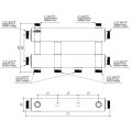 Модульный коллектор GIDRUSS MKSS-150-2x32 (до 150 кВт, 2 магистр. подкл. G 1, 2 контура G 1 вверх или вниз)